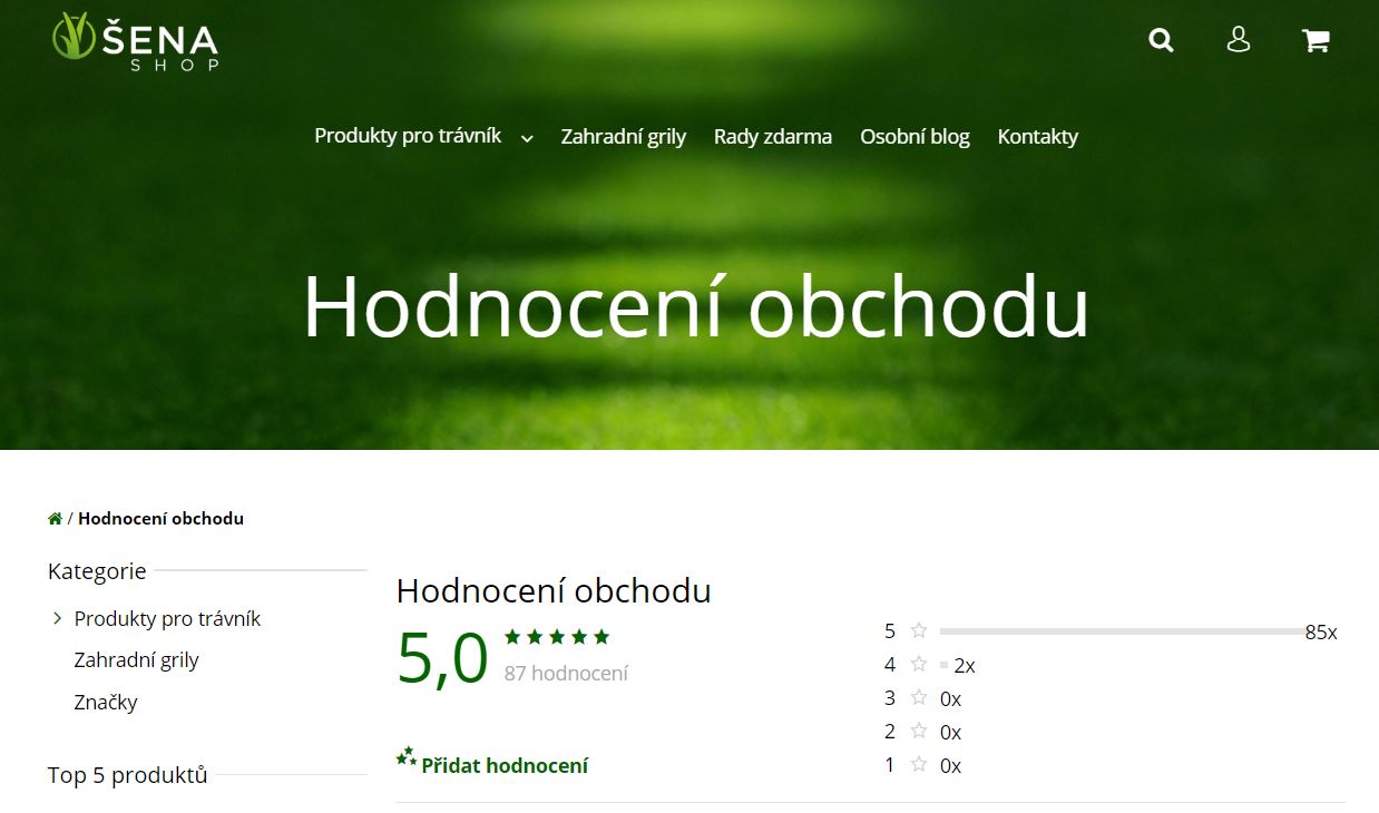 hodnoceni eshopu